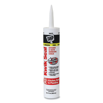 DAP® Kwik Seal Kitchen And Bath Adhesive Caulk, 10.1 Oz Capsule-cartridge, White freeshipping - TVN Wholesale